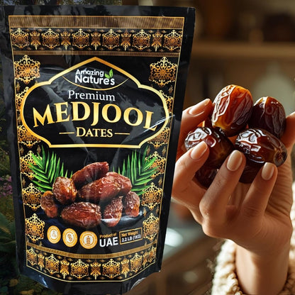 Organic Medjool Dates – No Sugar Added • Premium 2.2 lb Resealable Pouch • Natural, Fresh & Jumbo